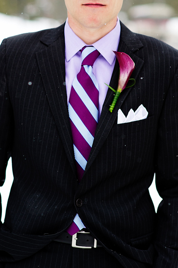 Details on groom's jacket- photo by Denver based wedding photographers Adam and Imthiaz