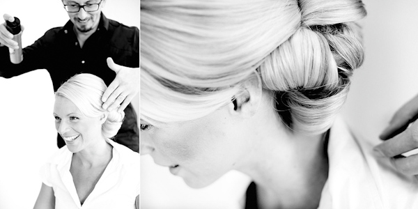 hairstyle of bride - wedding photo by top Swedish wedding photographers Dayfotografi