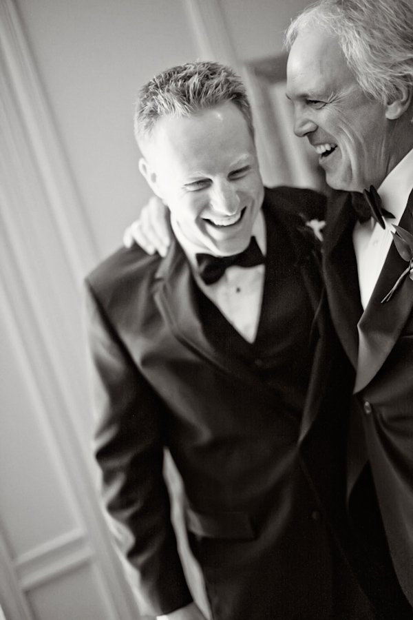 black and white wedding photo of groom by Jeffrey and Julia Woods