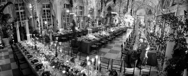 photo by New York City based wedding photographer Karen Hill - beautiful panoramic reception photo