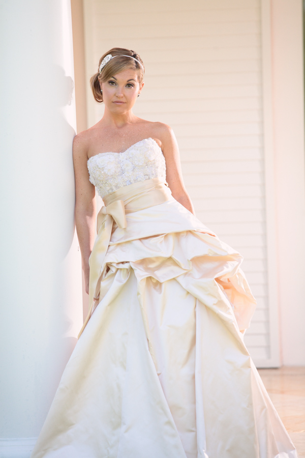 the beautiful bride in her a-line wedding gown - photo by North Carolina based wedding photographer Kristin Vining