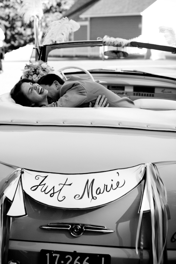 real wedding- transportation photo by Seattle photographers La Vie Photography