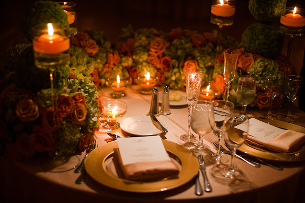 wedding reception place setting photo by Michael Norwood Photography
