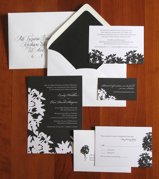 wedding invitation designed by Brown Sugar Design