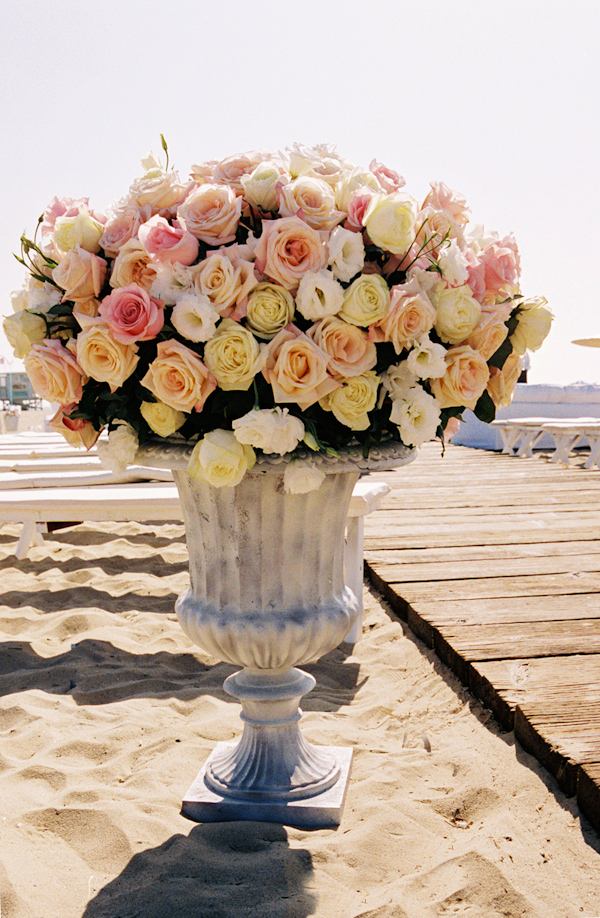 white, yellow and pink wedding floral decor photo by Yvette Roman Photography