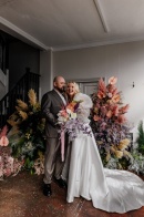 Colorful & Flower Filled Floral Hall Wedding