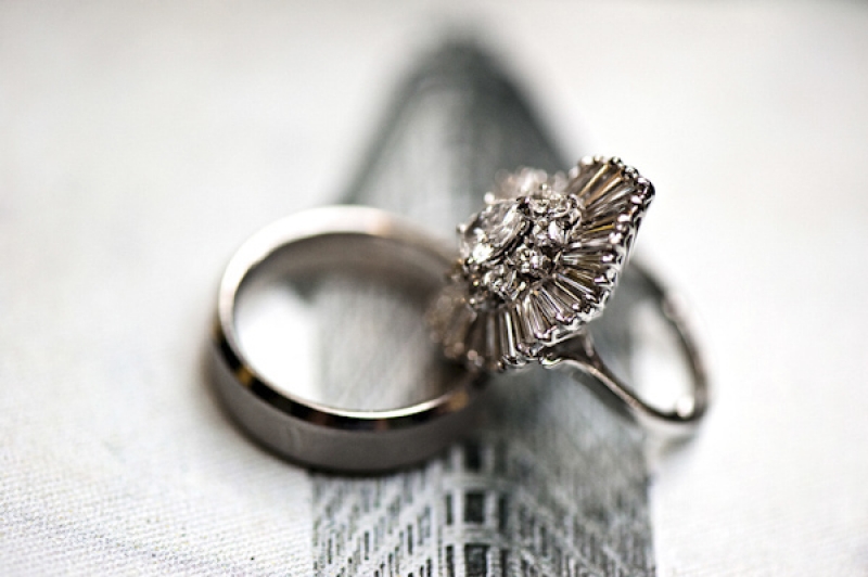 art deco inspired diamond ring, photo by Kristen Weaver Photography