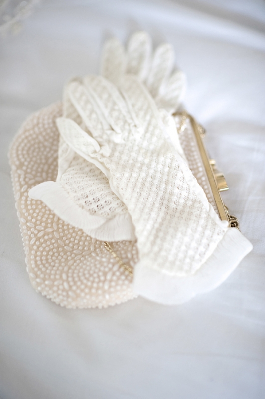 white gloves and beaded clutch, photo by Kristen Weaver Photography