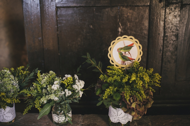 rustic floral decor for Italian destination wedding, photo by This Modern Love