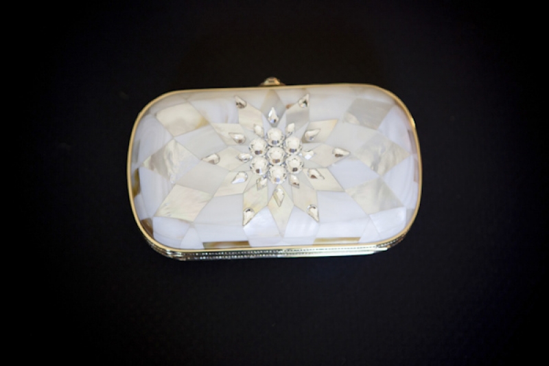 crystal pearl clutch, photo by Asya Photography