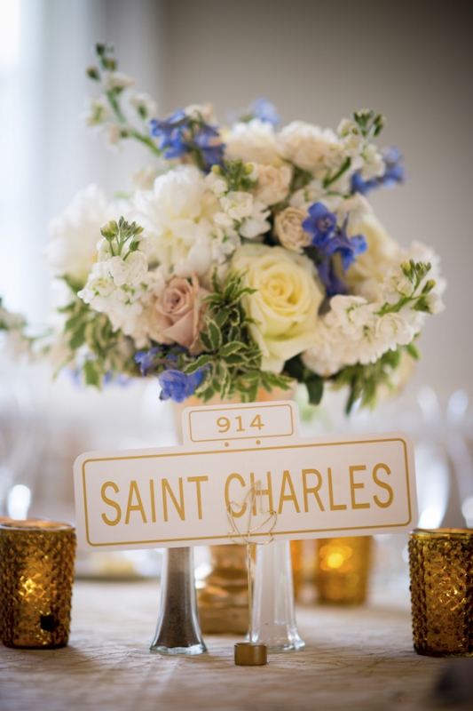 themed table names and centerpiece, photo by Asya Photography