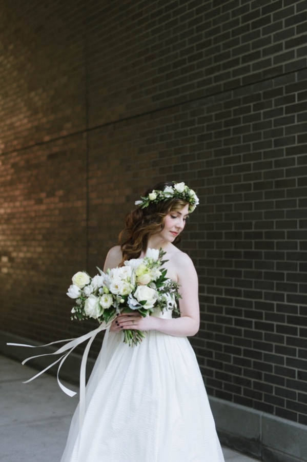 Industrial Modern Bridal Style and Bouquet
