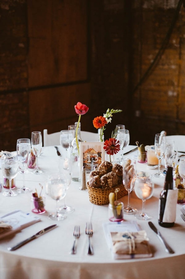 NYC Industrial Modern Warehouse Reception Tablescape