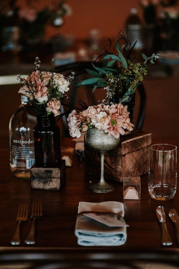 Lush Bohemian Textured Tablescapes with Mixed Vessels