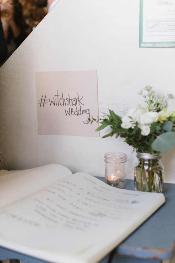 Industrial Modern Guest Book and Hashtag Display
