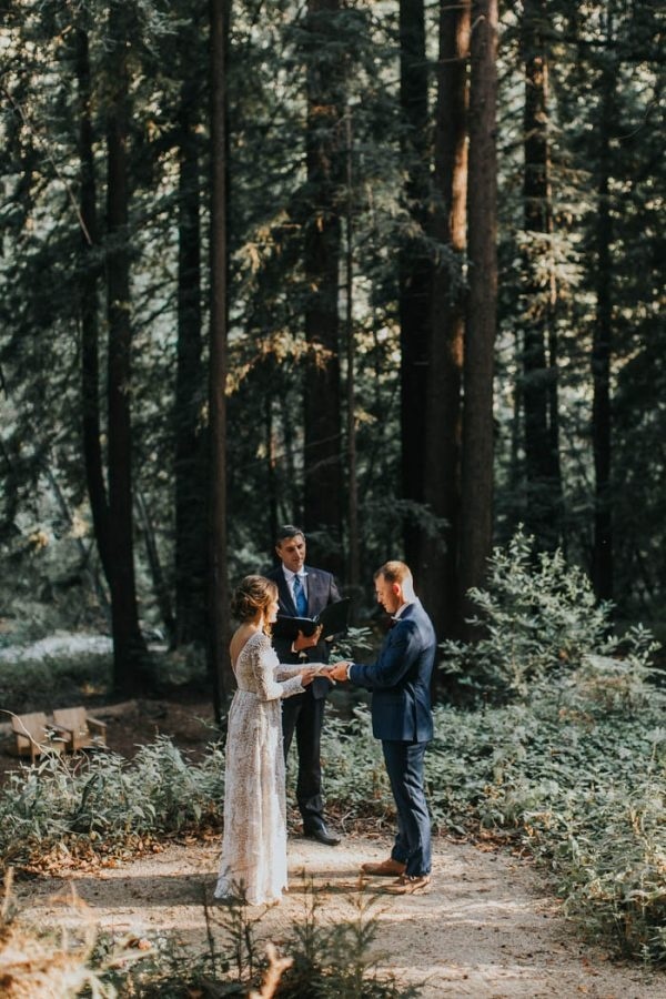 Big Sur Forested Beach Elopement Wedding Ceremony