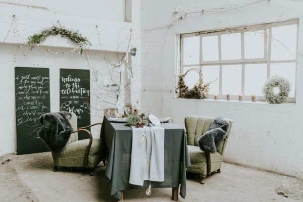 Intimate and Edgy Winter Wedding Inspiration