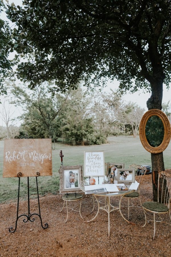 Rustic Elegant Backyard Fall Wedding Reception Decor