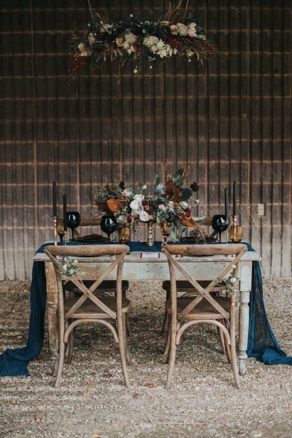 Moody Fall Color Palette Inspiration Table Decor