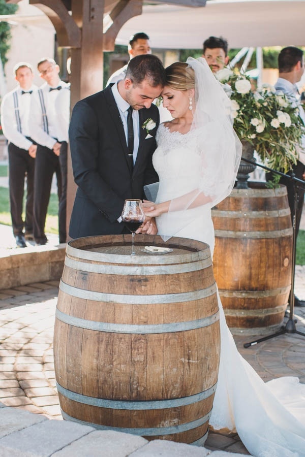 Black, White, and Gold Wedding at Guglielmo Winery Ceremony Moment