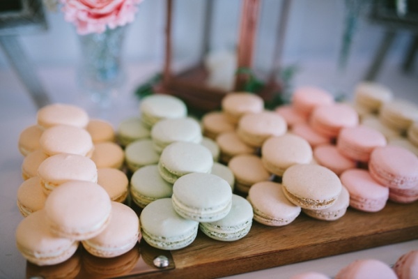 Colorful Wedding Macaron Display