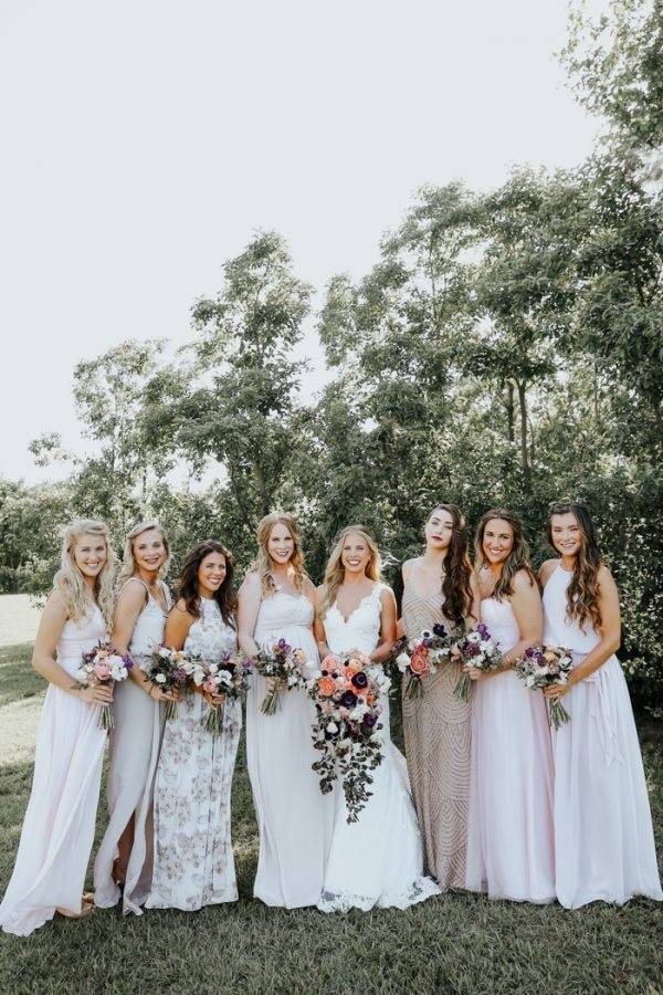 Airy and Light Neutral Bridesmaid Dresses