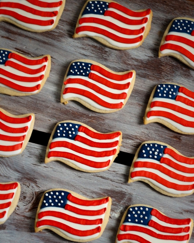 All-American Flag Wedding Cookies