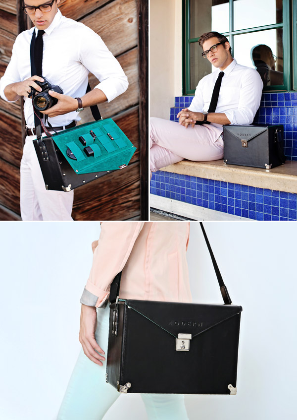 vintage inspired hard case leather camera bag from Drop it Modern vintage inspired hard case leather camera bag from Drop it Modern