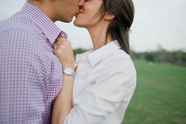 sweet, classic outdoor engagement photo by top wedding photographer Adam Nyholt in the Houston Museum district and Herman Park | Junebug Weddings sweet, classic outdoor engagement photo by top wedding photographer Adam Nyholt in the Houston Museum district and Herman Park | Junebug Weddings