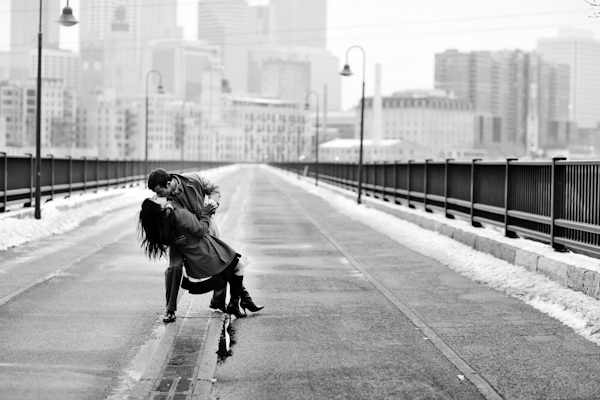 snowy winter engagement shoot by top Minnesota wedding photographer Beau Petersen snowy winter engagement shoot by top Minnesota wedding photographer Beau Petersen