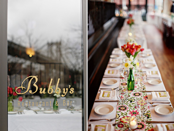 gorgeous pink and green spring wedding at Bubby's Brooklyn, NYC - photos by top Philadelphia-based wedding photographer Alison Conklin on Junebug Weddings gorgeous pink and green spring wedding at Bubby's Brooklyn, NYC - photos by top Philadelphia-based wedding photographer Alison Conklin on Junebug Weddings