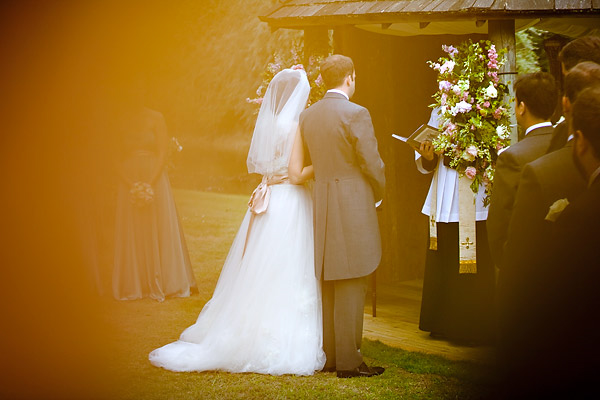 The bride and groom standing at the alter- Jane Austen inspired UK wedding in Chippenham Park - photos by top North Carolina wedding photographer Tracy Turpen Jane Austen inspired UK wedding in Chippenham Park - photos by top North Carolina wedding photographer Tracy Turpen