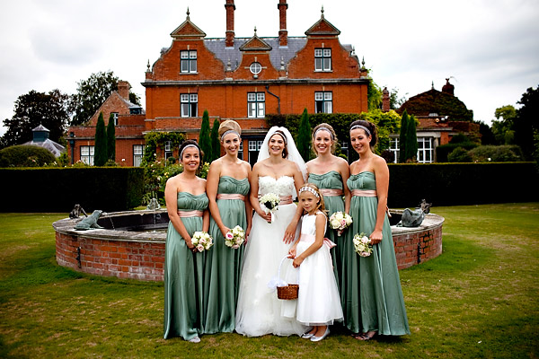 Portrait of the bide, bridesmaids and flower girl- Jane Austen inspired UK wedding in Chippenham Park - photos by top North Carolina wedding photographer Tracy Turpen Jane Austen inspired UK wedding in Chippenham Park - photos by top North Carolina wedding photographer Tracy Turpen