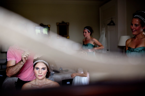 Creative view of the birde getting her hair done- Jane Austen inspired UK wedding in Chippenham Park - photos by top North Carolina wedding photographer Tracy Turpen Jane Austen inspired UK wedding in Chippenham Park - photos by top North Carolina wedding photographer Tracy Turpen