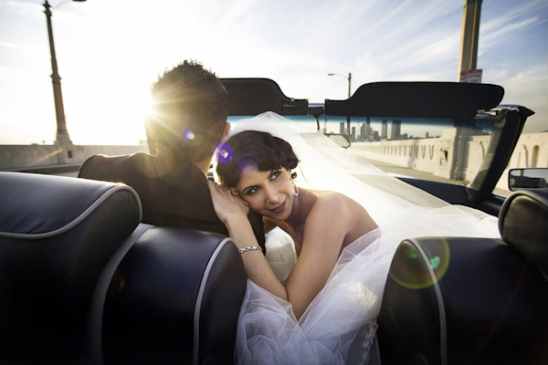 photo from backseat of the happy couple driving away after grand wedding exit - photo by top Southern California based photographer Duke Photography photo from backseat of the happy couple driving away after grand wedding exit - photo by top Southern California based photographer Duke Photography