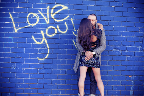 Stylish Downtown Los Angeles Engagement Photos From