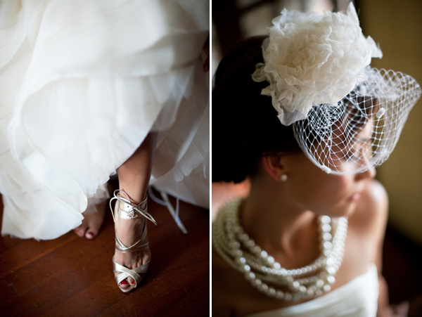 The bride slipping into her shoes and a window lit portrait of the bride extenuating her veil - New England wedding - Bar Harbor Sorrento, Maine - photos by top east coast wedding photographers Justin and Mary New England wedding - Bar Harbor Sorrento, Maine - photos by top east coast wedding photographers Justin and Mary