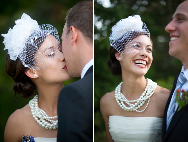 The bride and groom kiss and laugh together- New England wedding - Bar Harbor Sorrento, Maine - photos by top east coast wedding photographers Justin and Mary New England wedding - Bar Harbor Sorrento, Maine - photos by top east coast wedding photographers Justin and Mary