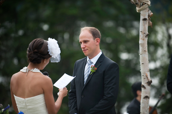 The bride reading her vows- New England wedding - Bar Harbor Sorrento, Maine - photos by top east coast wedding photographers Justin and Mary New England wedding - Bar Harbor Sorrento, Maine - photos by top east coast wedding photographers Justin and Mary
