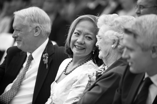Family members smiling at each other- New England wedding - Bar Harbor Sorrento, Maine - photos by top east coast wedding photographers Justin and Mary New England wedding - Bar Harbor Sorrento, Maine - photos by top east coast wedding photographers Justin and Mary