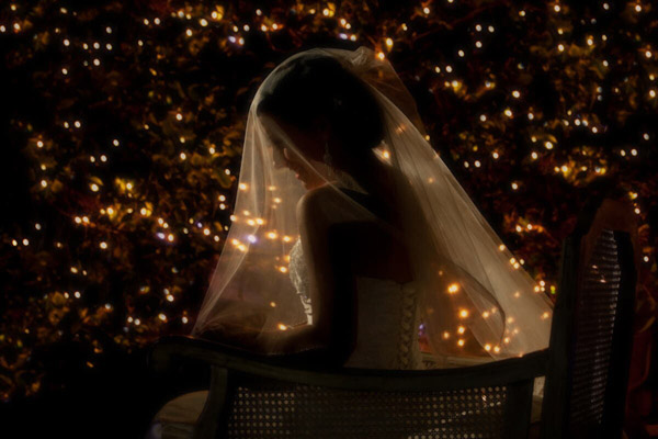 Nighttime wedding photography
