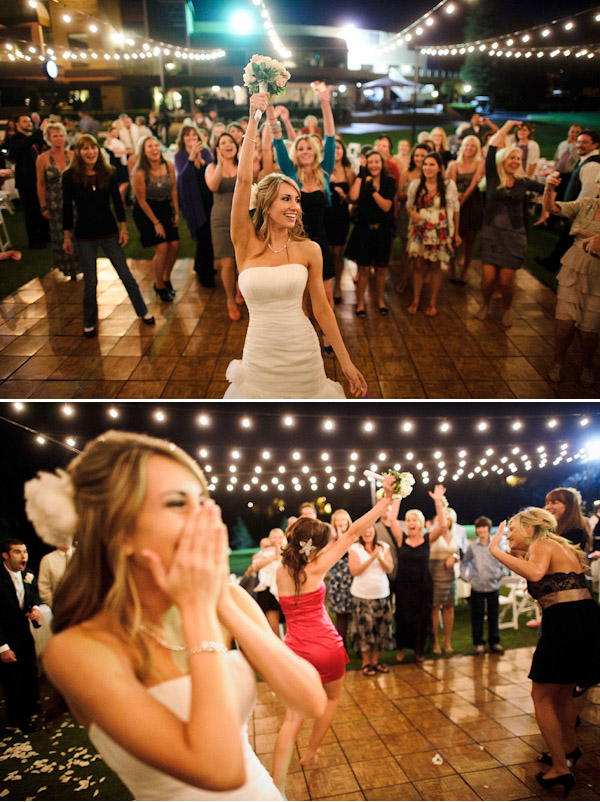 fun bouquet toss photos at gorgeous outdoor reception - wedding photo by top Orange County based photographer Ken Kienow fun bouquet toss photos at gorgeous outdoor reception - wedding photo by top Orange County based photographer Ken Kienow