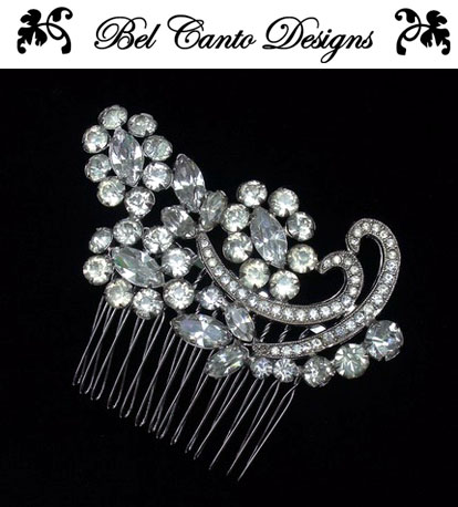 Vintage bridal hair accessories and jewelry from Bel Canto Designs