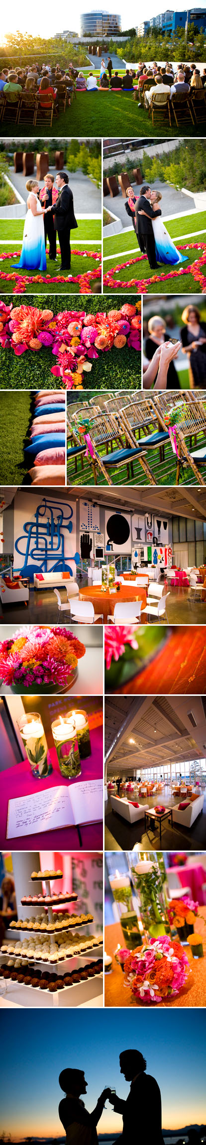 Stephanie Cristalli Photography, Indian inspired summer wedding, Olympic Sculpture Park Seattle