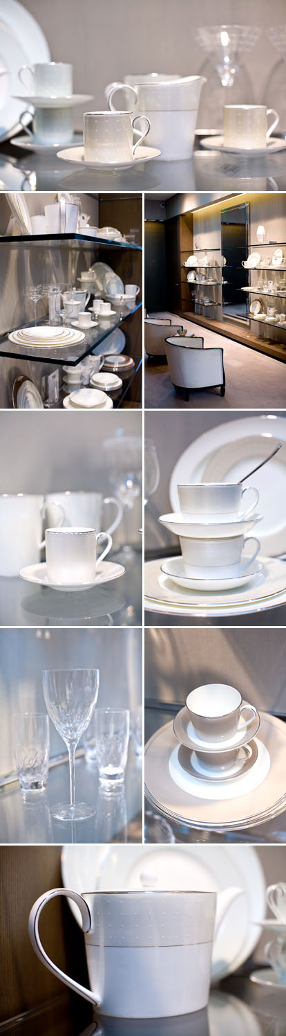 Monique Lhuillier for Royal Doulton, wedding dress inspired china, glassware and flatware collections