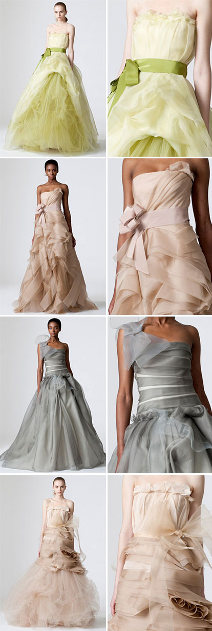 Spring 2010 colorful bridal collection from Vera Wang