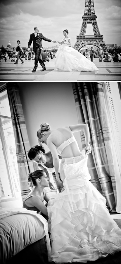 black and white wedding photos by Ivan Franchet of Ivan Franchet Wedding Art Photography, France
