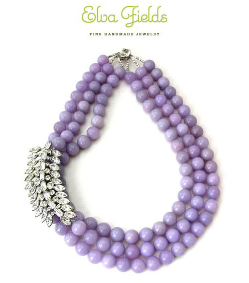 bright and bold purple necklace from Elva Fields