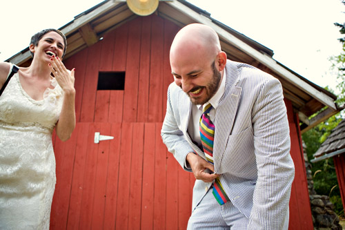 colorful outdoor farm wedding photographed by Gabriel Boone