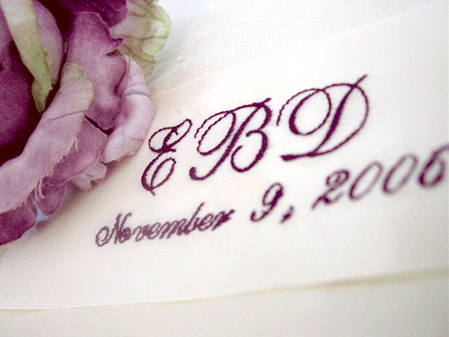 custom printed ribbon wedding dress label from ljo embroidery on etsy.com